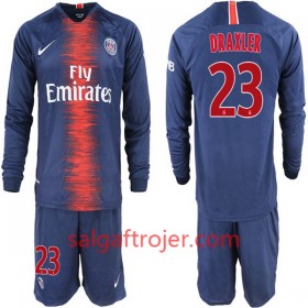 Paris Saint-Germain Fodboldtrøjer Draxler 23 Børn Hjemmebanesæt 2018/19 Langærmet